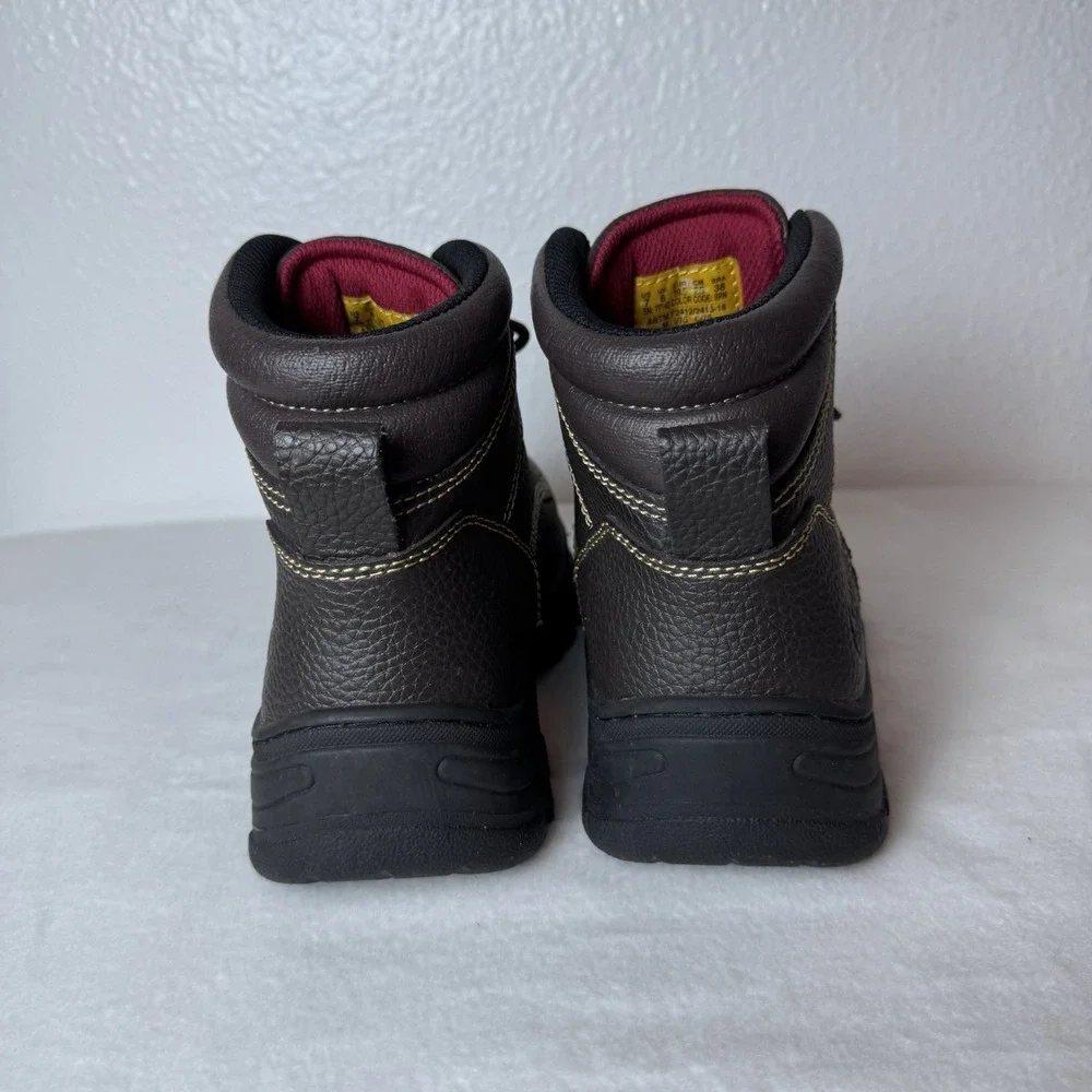 Skechers‎ Burgin Tarlac Industrial Steel Toe Work Boots Mens 7 Brown Leather
